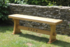 Engraved oak wedding bench